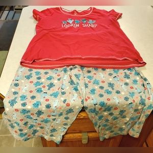 Pajama Set-Cat Cactus Design, (Secret Treasures)